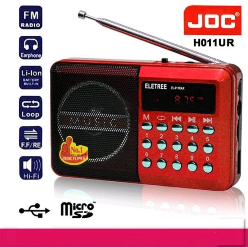 Speaker JOC Music Player FM Radio/ Radio kecil /Radio Digitall terbaik terpercaya