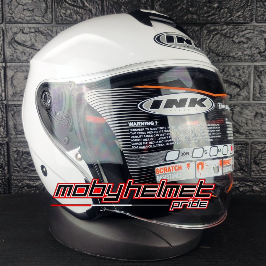 Helm INK Dynamic - Original - White Glossy - Putih Gloss