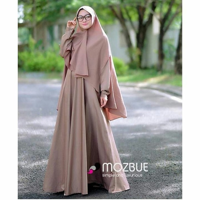 FASHION BRANDED Long Dress Muslimah Couple Wanita - GKL 8904 ORIGINAL Gareu Fashion