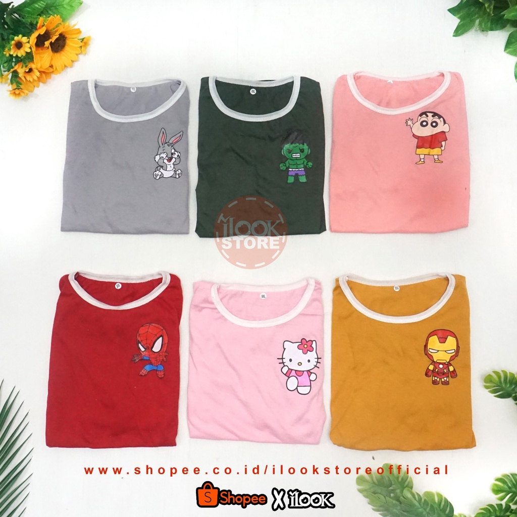 ilook | Setelan Baju Playset Karakter Anak Cupa Cups | Setelan Anak Balita Kartun | Setelan Unisex