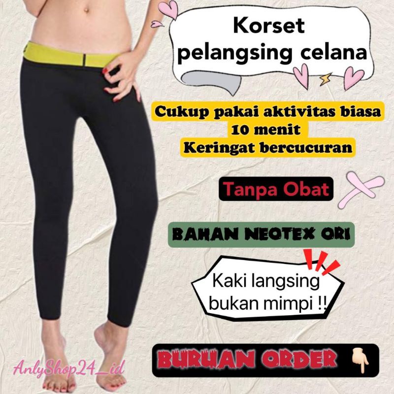 korset pria wanita pelangsing  pembakar lemak paha betis bokong neotex