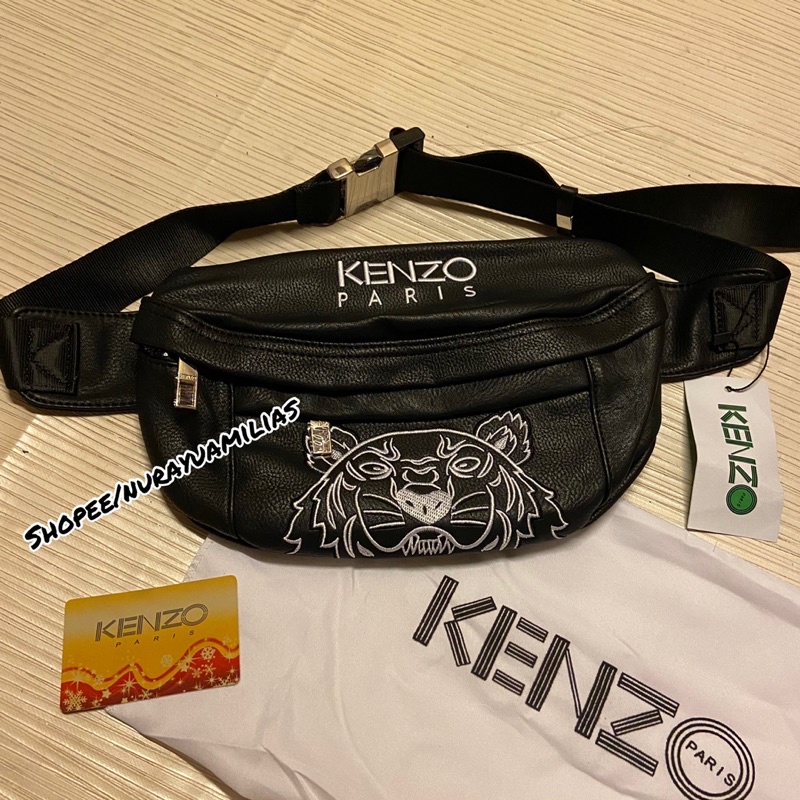 Waistbag pria K3Nz00 ori leather import waist bag kulit pria import tas selempang pria kulit tiger