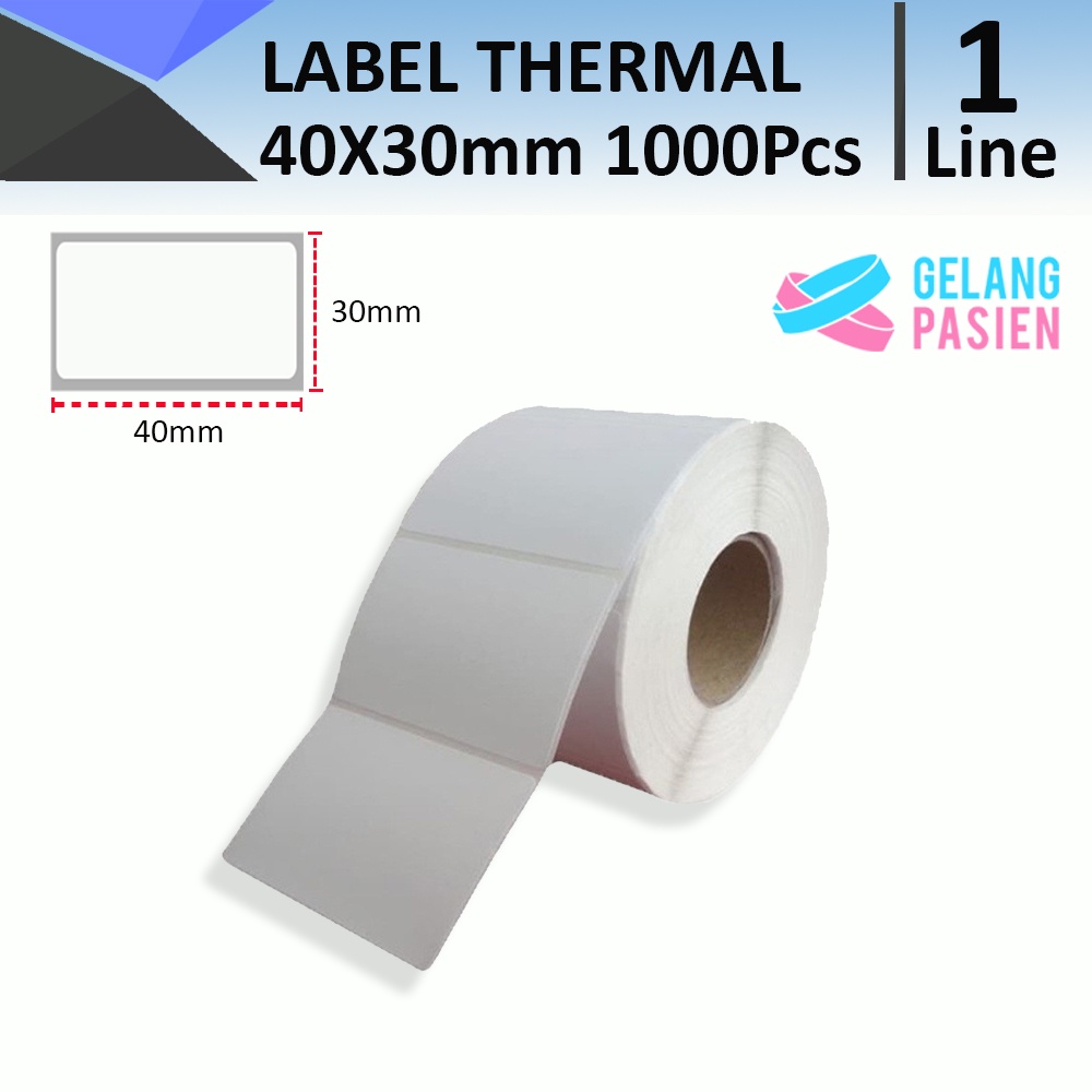 

LABEL THERMAL 40MM X 30MM ISI 1000 PCS
