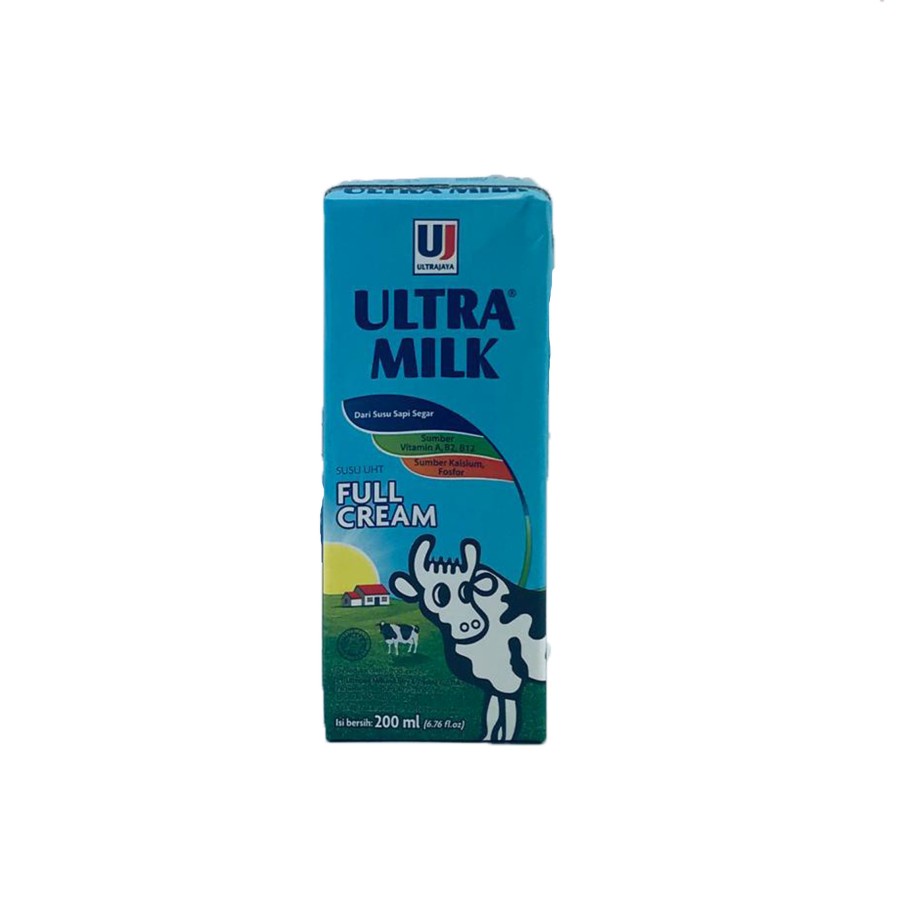 Ultramilk / susu uht / Rasa Karamel / Rasa Strawberry / Full Cream / 200ml