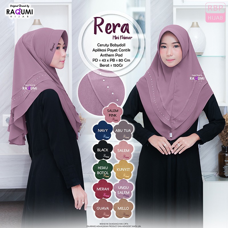 Jilbab Bergo Instan Rera Mini Khimar Raqumi Hijab