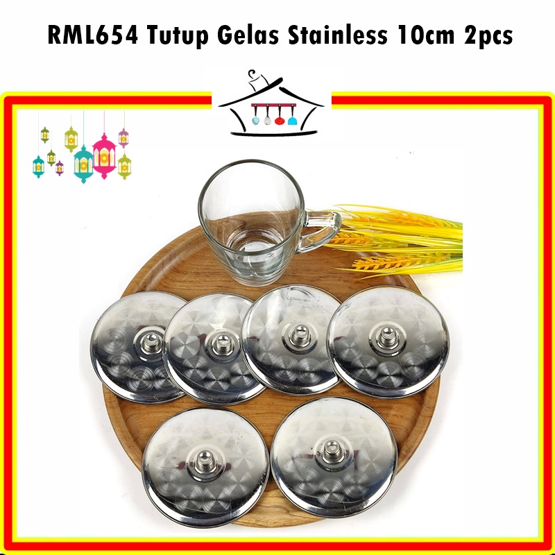 Tutup Gelas Stainless 8cm 6pcs/9cm 3pcs/10cm 2pcs