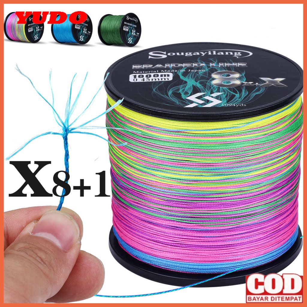 Senar Pancing PE 300M 500M 8+1X Strands Braid Fishing Line PE Fishing Line Strong Abrasion Resistanc