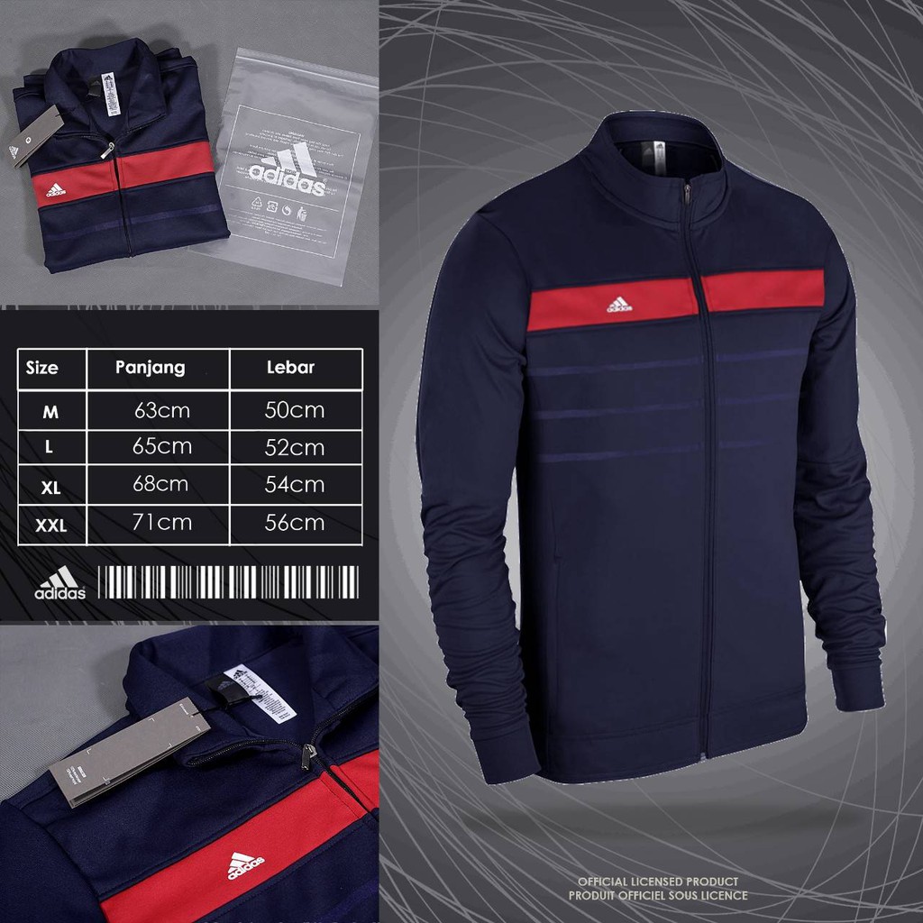 JAKET PRIA / SWEATER / JAKET ADIDAS TRAINING JACKET AB-16 (NAVY)