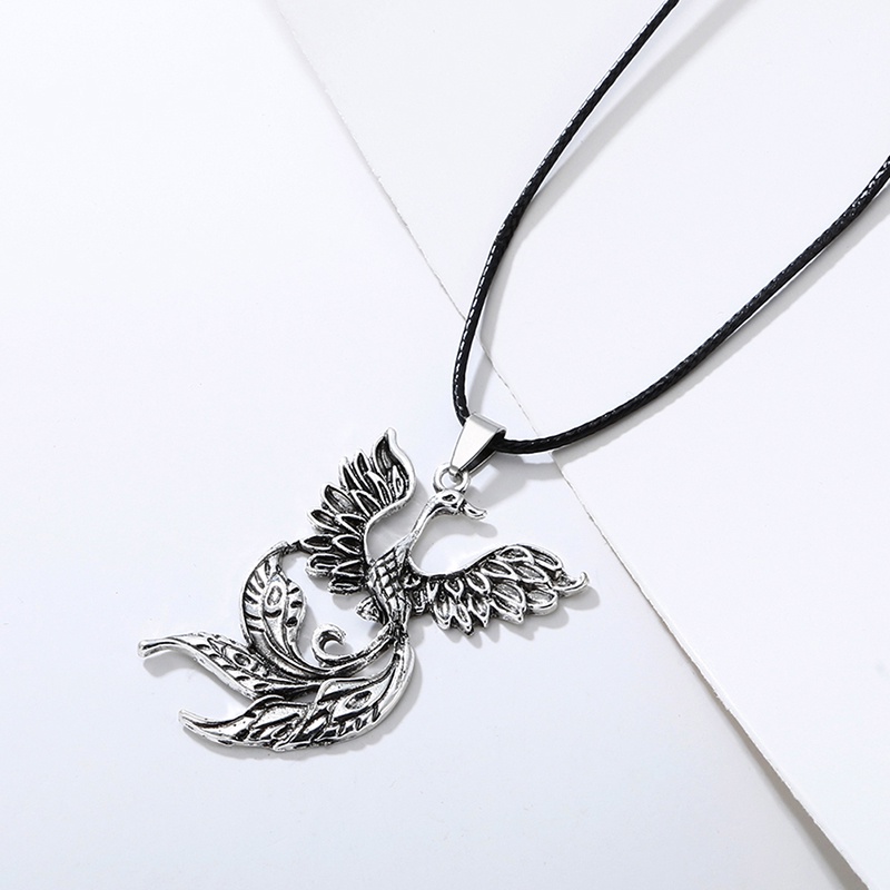 Kalung Choker Liontin Phoenix Gaya Vintage Untuk Pria / Wanita