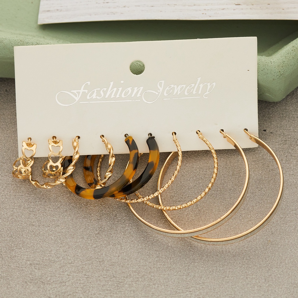 5pcs / 6pcs / set Anting Klip Telinga Kombinasi Desain Kupu-Kupu hollow Hias Mutiara Imitasi Untuk Pria / Wanita butterfly