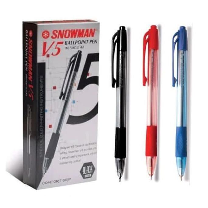 

PEN / PULPEN SNOWMAN V5 0.7MM 1 LUSIN - Biru AP096