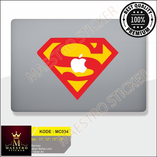 

M.STICKER Decal Macbook Sticker Logo Superman Full Color