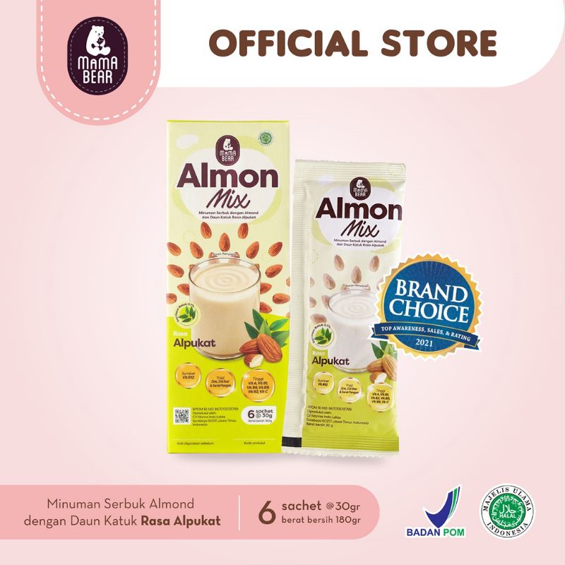 Almon Mix Susu Almond Milk + Katuk Pelancar ASI Booster Rasa Alpukat n