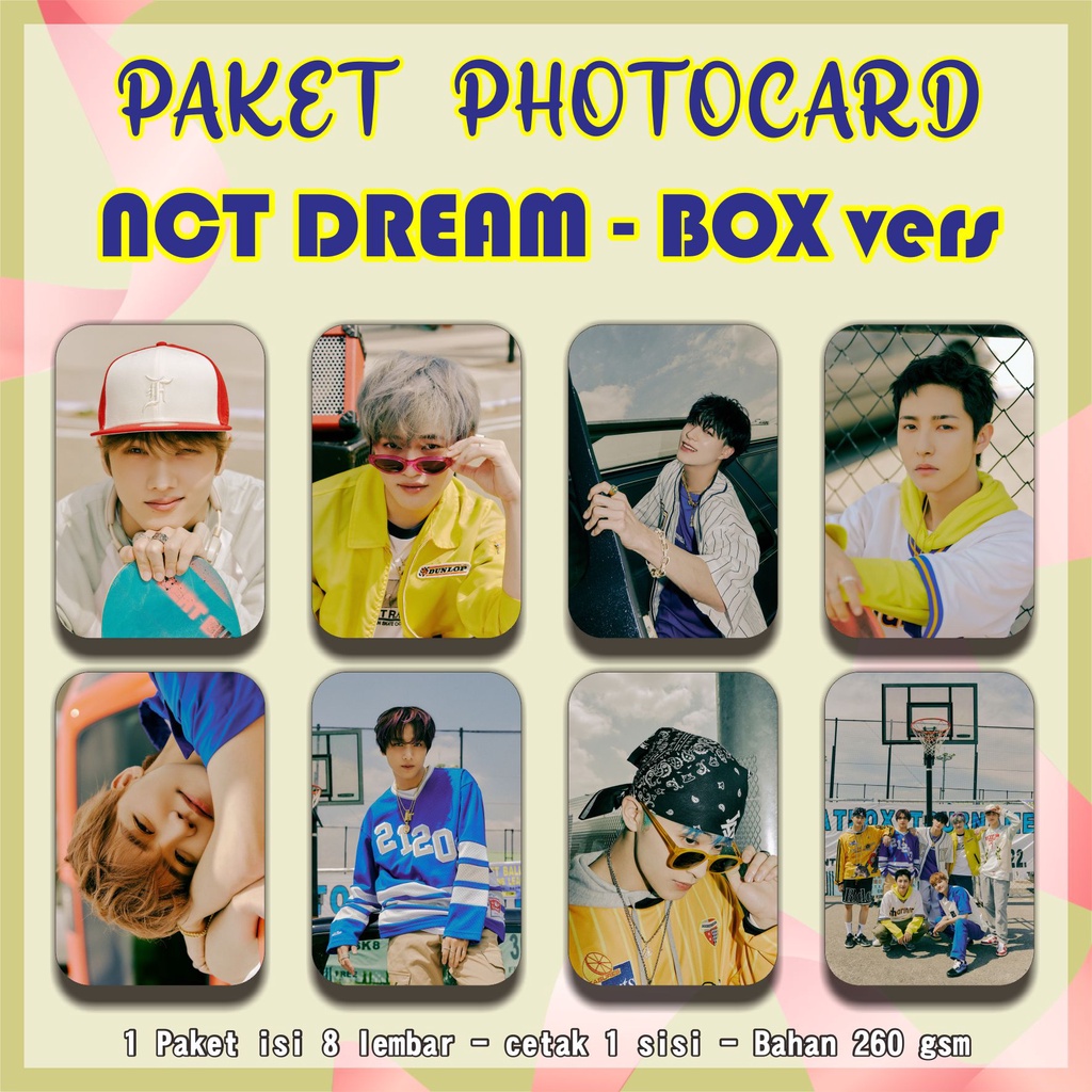 8 lbr - (BISA COD) PAKET PHOTOCARD NCT DREAM BEAT BOX HELLO FUTURE PC NCT DREAM HELLO FUTURE FOTO CA