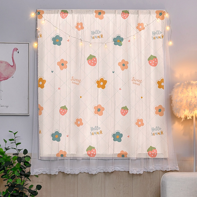 Magic Curtain Pattern Velcro / Tirai Hordeng Gorden Pintu Jendela Pasang Tanpa Bor dan Paku