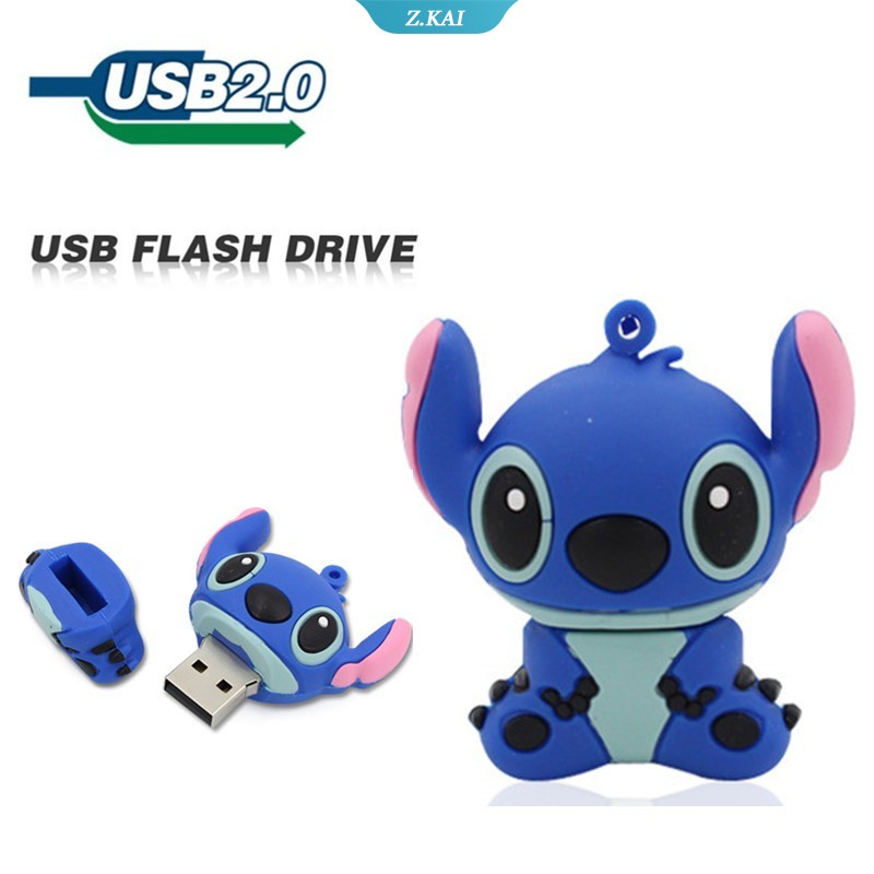 Flash Disk Usb Bentuk Kartun Stitch Kapasitas 4 8 16 32 64G 128GB