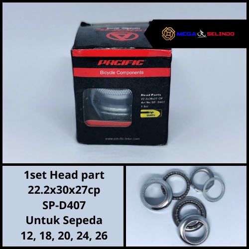 Kom stir/fork sepeda PACIFIC Head Part SP-D407 untuk sepeda ukuran 12, 18, 20, 24, 26