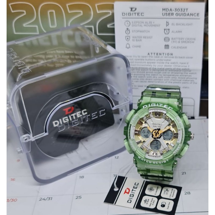 JAM TANGAN WANITA DIGITEC MDA-3032T DA 3032 ORIGINAL TAHAN AIR DIGITEC 3032