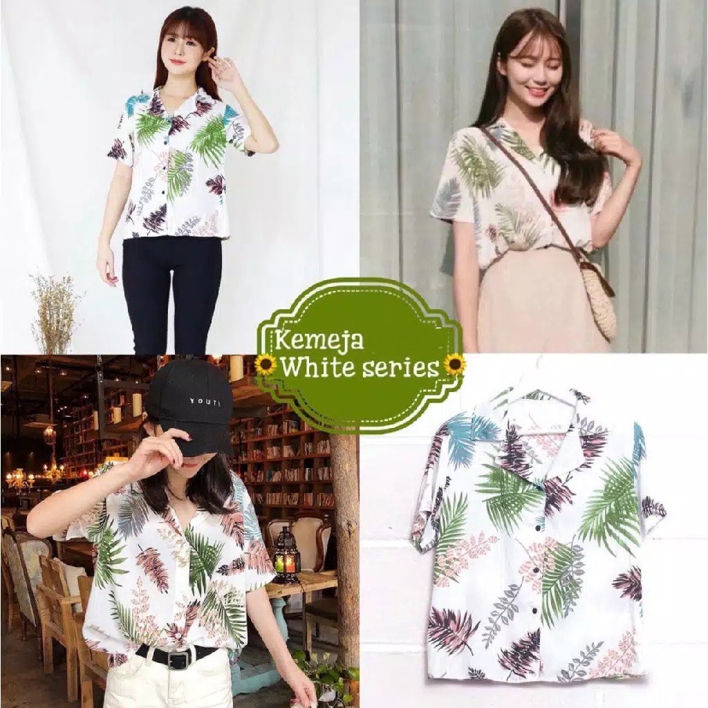 TBI Baju Atasan Model Korea Kemeja Motif Wanita Wolfis Maxmara Top