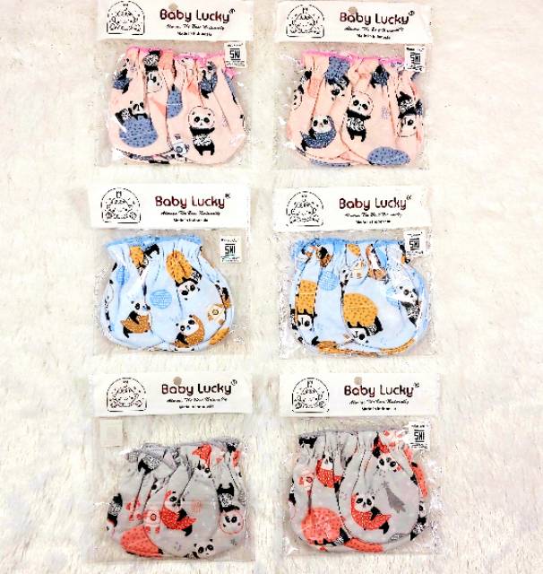 (3 Set) Bb Lucky_sarung tangan kaki bayi /  stk baby lucky / sarung tangan bayi 