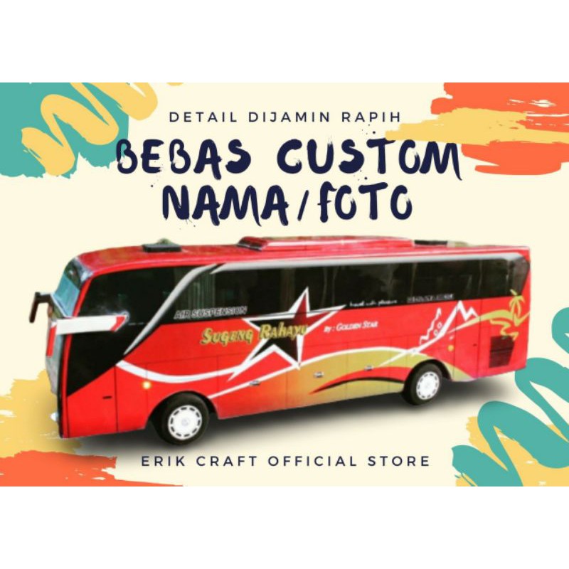 Miniatur Bus Miniatur Bis Sugeng Rahayu jb3 kado Hadiah Anak