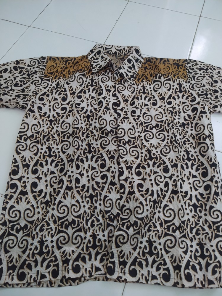 Size M L Xl Xxl  Bswart Batik Hrb026 Kenongo Asmat Hem Pendek Pekalongan M L Xl Batik Pria  Bw 002