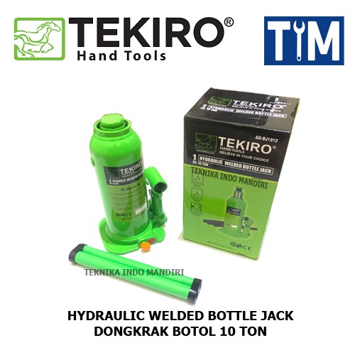 TEKIRO Dongkrak Botol 10 TON / Hydraulic Welded Bottle Jack AU-BJ1912