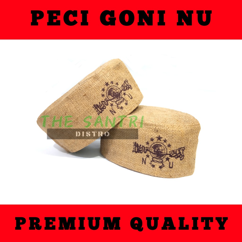 Peci Goni Nahdlatul Ulama NU Krem Kualitas Premium/Peci Goni Original/Peci Goni Murah/Peci Karung