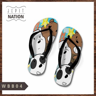  WANITA We Bare Bears 1 Sendal jepit cewek cewe sandal  