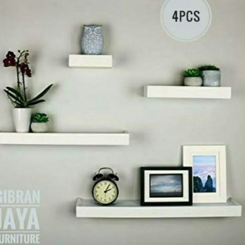 RAK DINDING AMBALAN MELAYANG SHELVES RAK MINIMALIS SERBAGUNA