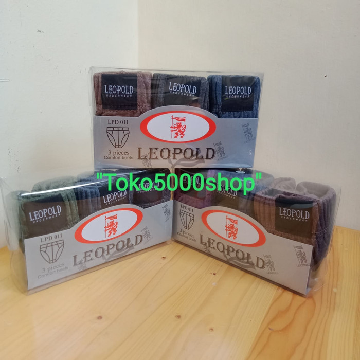 celana dalam pria Leopold 1 box isi 3pcs/ CD cowok - Random
