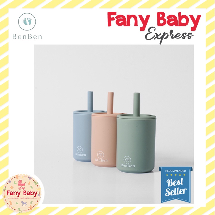 BENBEN SILICONE CUP SET WITH STRAW