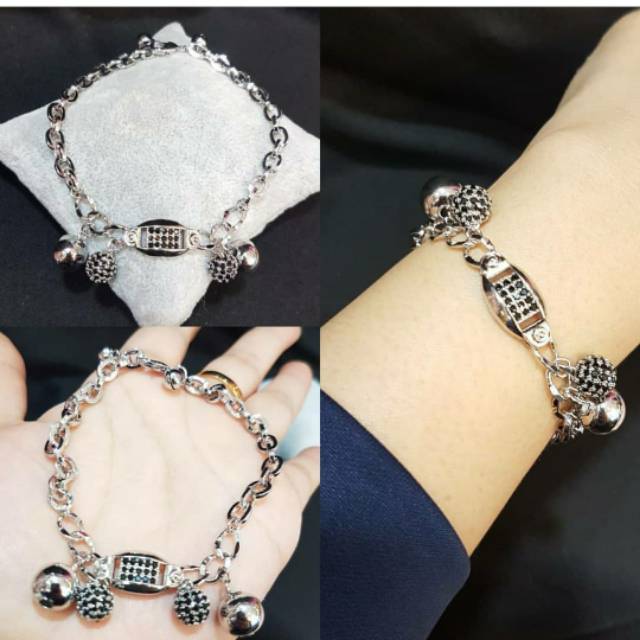 Gelang Premium lapis emas Krincingan  silver gold Anti karat anti alergi Bracelet Premium Quality