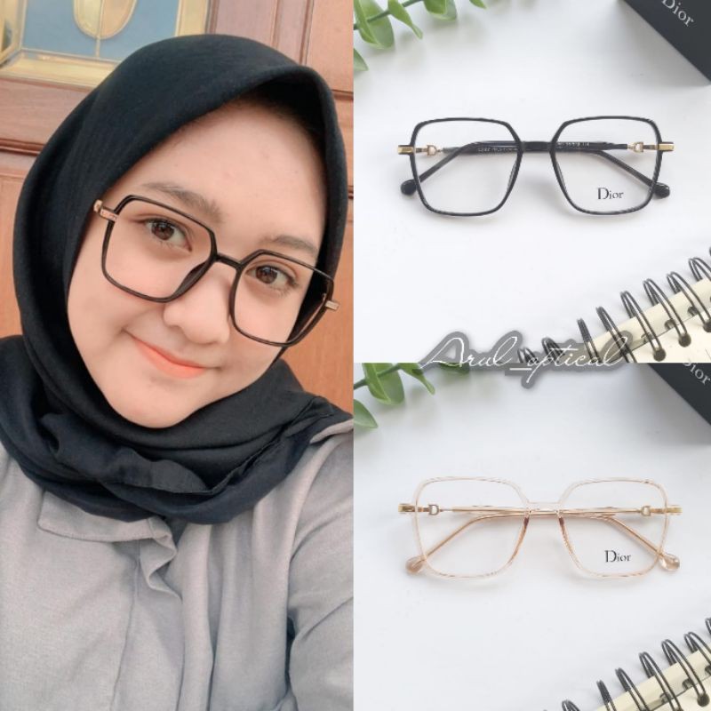 Frame 0366 Size 13,6 Cm kacamata kotak + Lensa minus wanita kacamata kekinian Kacamata minus