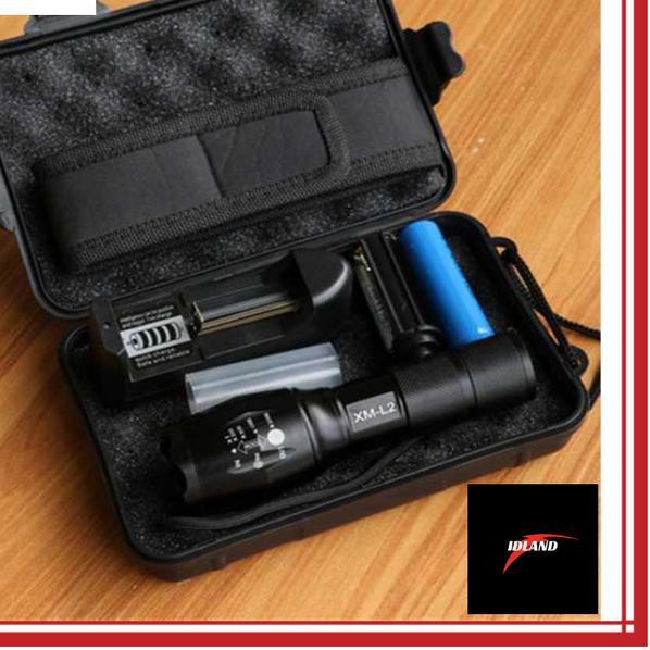 ★NEW★ 1 Set Senter LED CREE XM-L2 8000 Lumens 5 MODE+baterai+charger+bok KJ4