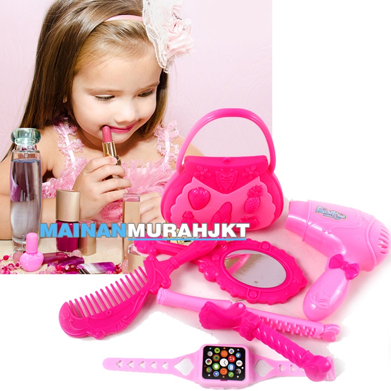 MAINANKEI ANAK MURAH SET SALON HELLOKITTY 5858A MAINAN MAKEUP ANAK HARDRAYER SET MAINAN KECANTIKAN