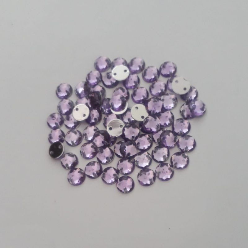 Payet kristal jahit diamond bulat 6mm Grade A (70pcs)
