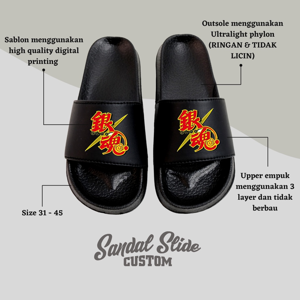 Sandal slide slop custom design ANIME GINTAMA