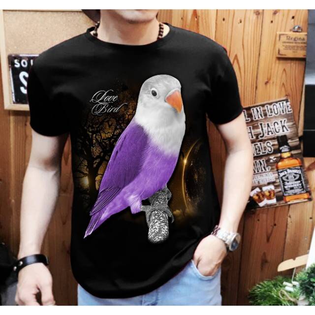 Kaos Burung Kicau Lovebird Violet Terbaru Shopee Indonesia