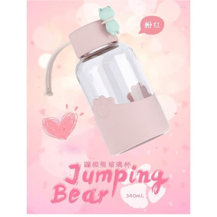 Botol Minum Lucu Dan Simpel AIKESI X8130 JUMPING BEAR 340ml