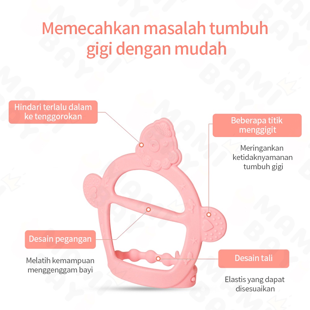 OKEYI Gigitan bayi teether Bentuk Gelang mainan teether bayi  silikon