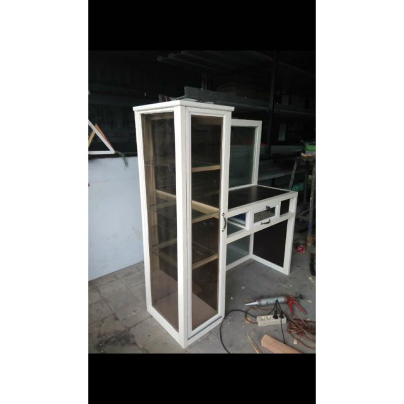 MEJA RIAS&Lemari rias aluminium uk L 120 T 150