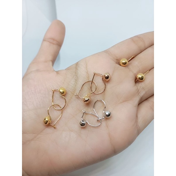 anting perak 925 asli berlapis mas anting  kait perak pentul polos