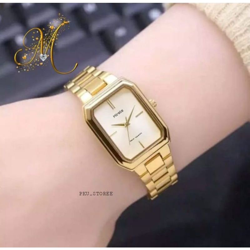 TERLARIS☑️ Jam tangan wanita cantik Elegan strap stainliss bayar di tempat free batre cadangan/jam tangan cewek murah/jam tangan Wanita simple//jam tangan wanita elegan//jam tangan wanita  anti karat //jam tangan wanita kekinian trend bisa bayar di tempat