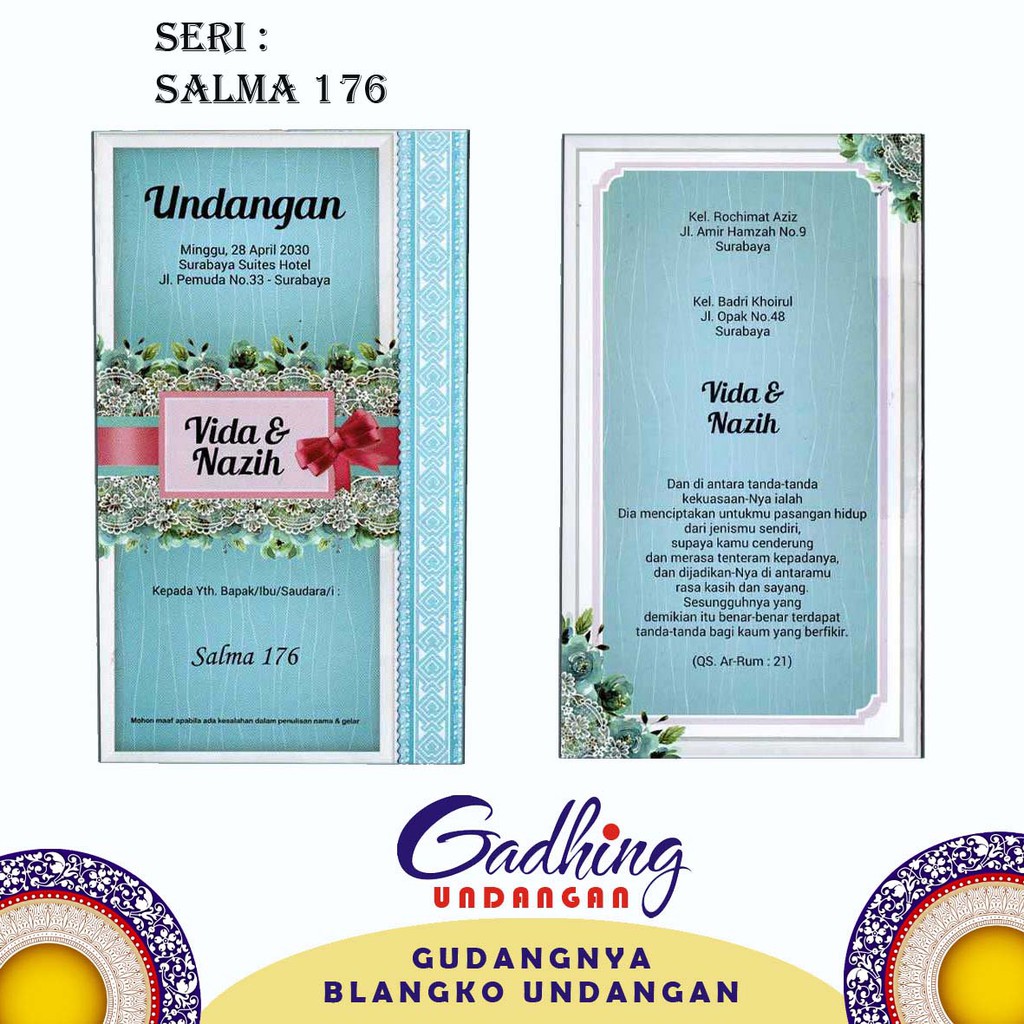 Blangko Undangan Salma 176 Harga Murah