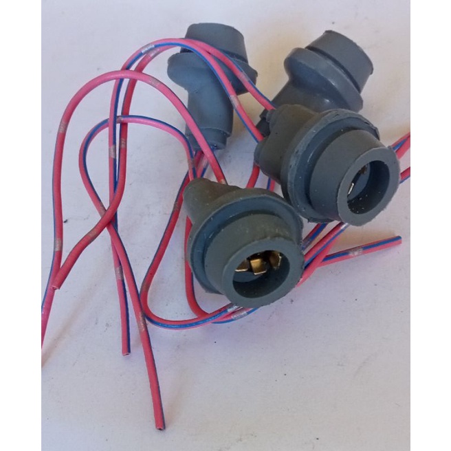 Soket Socket Fitting lampu senja polos T10 T13 + kabel bintik Supra Vega Jupiter smash Vario Beat dl