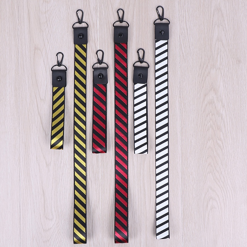 (LUCKID) Tali Lanyard Motif Garis-Garis Untuk Kartu ID / Handphone