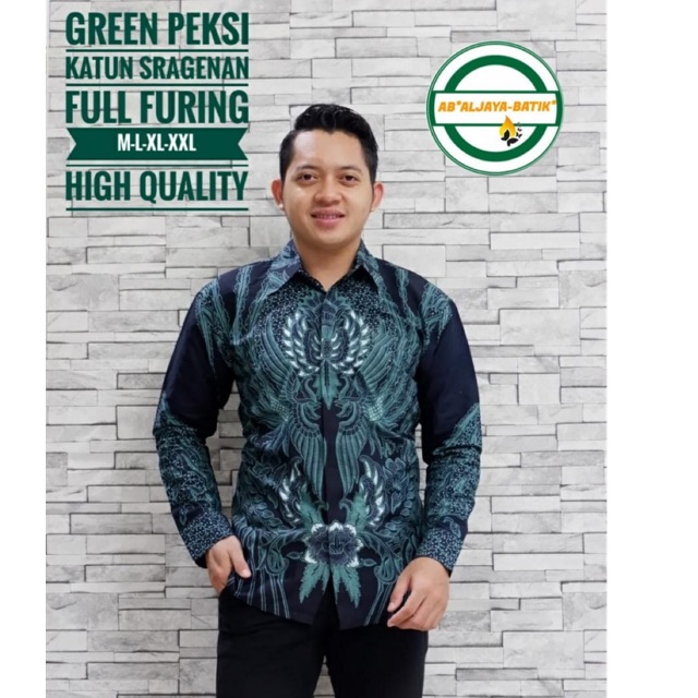 Batik GREEN PEKSI FULL FURING Katun Halus Ori Solo