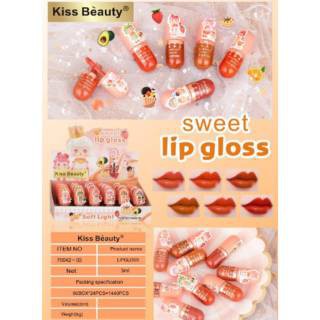 [Per Batang] Lipcream Kiss Beauty Sweet Lip Gloss Soft Light Mini 70042-03