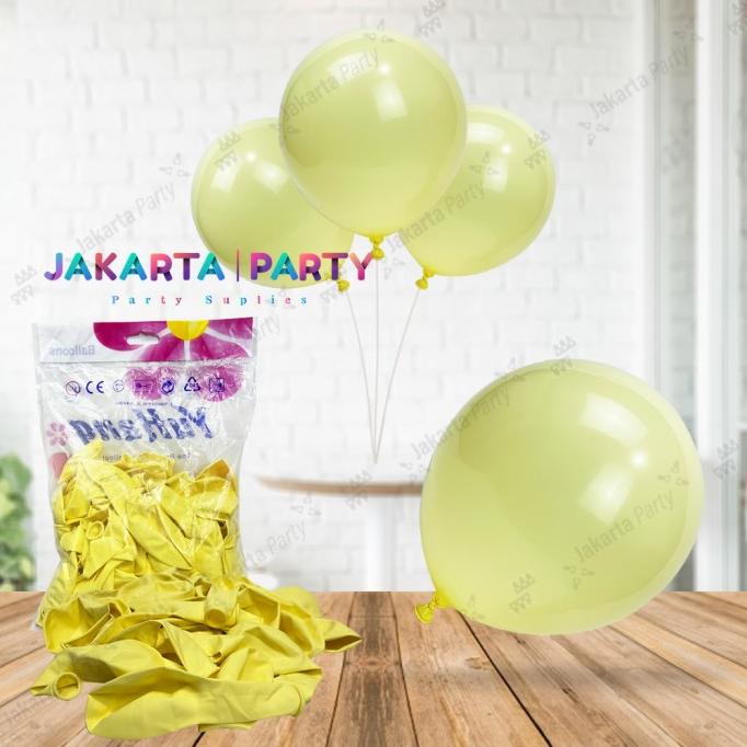Jual Balon Doff Pastel Kuning / Balon Latex Macaron / Balon Pastel ...